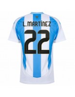 Moške Nogometnih dresov Argentina Lautaro Martinez #22 Domači Copa America 2024 Kratki rokavi